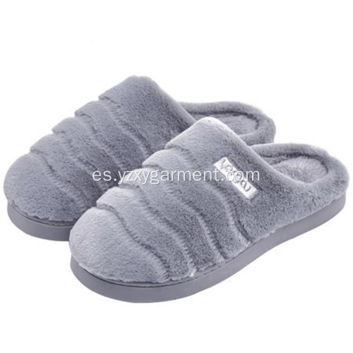 Zapatillas antideslizantes de algodón gris